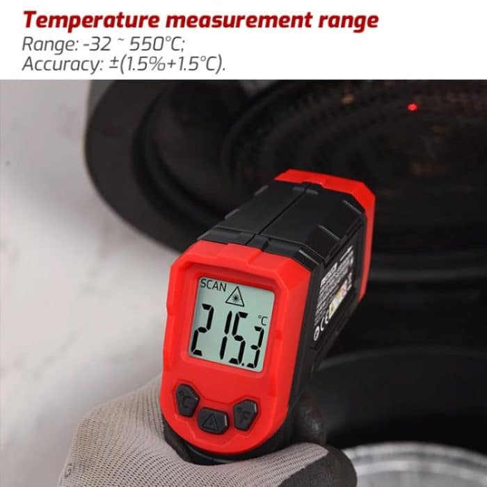 TRSI TA600A+ Infrarot-Thermometer Messbereich -32 bis 400 Grad Celsius – Bild 7