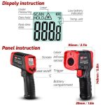 TRSI TA600B+ Infrarot-Thermometer Messbereich -32 bis 550 Grad Celsius – Bild 2