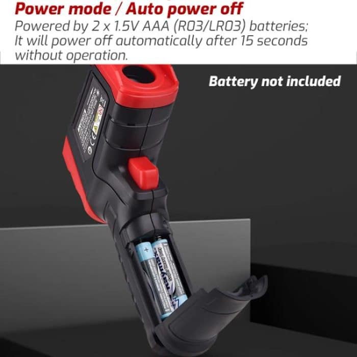 TRSI TA600B+ Infrarot-Thermometer Messbereich -32 bis 550 Grad Celsius – Bild 10