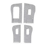 For Tesla Model 3 2017-2022 / Y 2020-2024 6pcs/Set Carbon Fiber Car Window Lift Panel Decorative Sticker, Car Window Lift Panel, Left Drive, Car Window Lift Panel, Right Drive