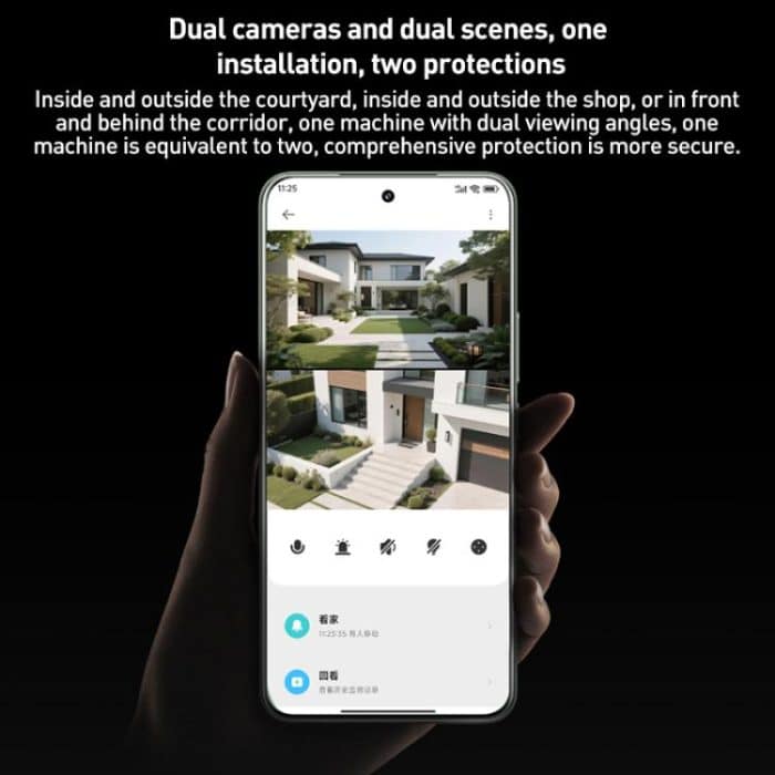 Original Xiaomi Outdoor Camera 4 MJSXJ10HL Dual 5MP 3K Ultra HD IP66 Waterproof, MJSXJ10HL – Bild 5