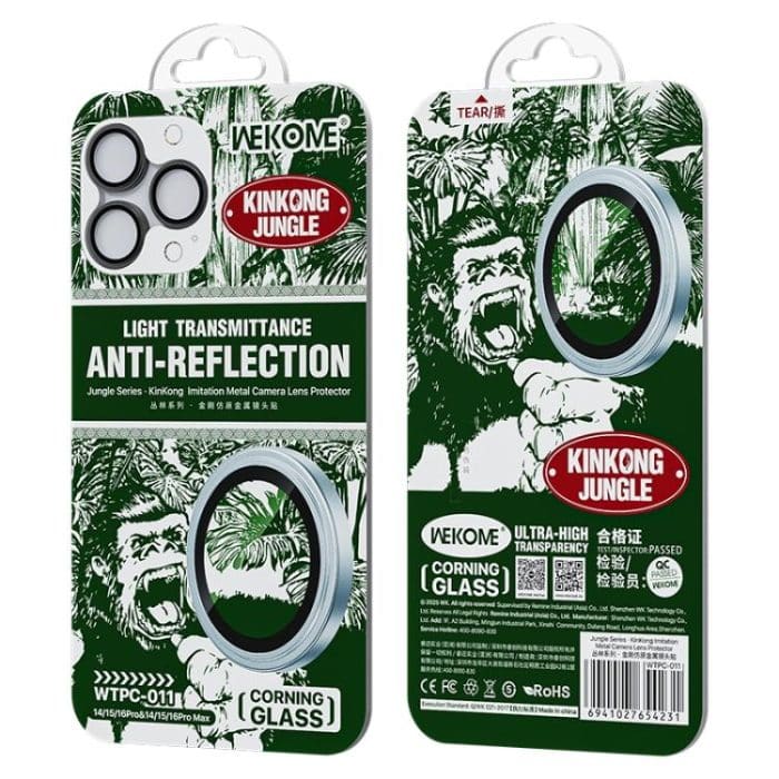WTPC-011 Jungle Series Kinkong Imitation Metal Camera Lens Protector Film, For iPhone 16 Pro / 16 Pro Max – Bild 4