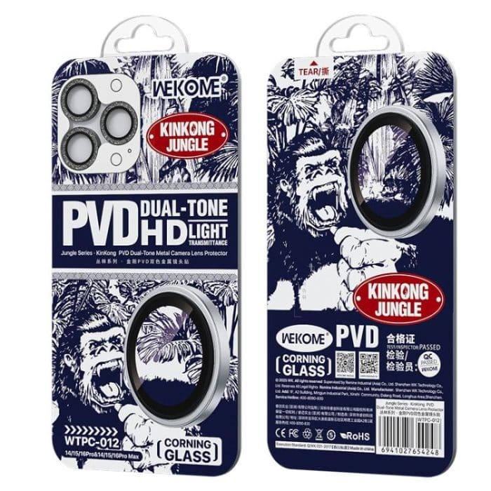 WK WTPC-012 Jungle Series Kinkong Sparkling Diamond Metal Lens Protector Film, For iPhone 16 Pro / 16 Pro Max – Bild 4