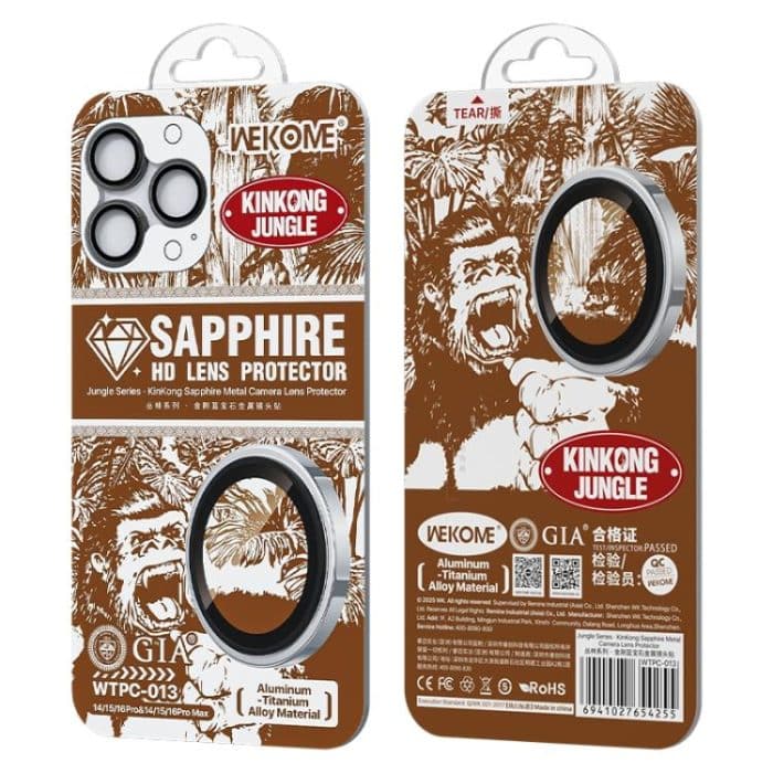 WK WTPC-013 Jungle Series Kinkong Sapphire Metal Camera Lens Protector Film, For iPhone 16 Pro / 16 Pro Max – Bild 4
