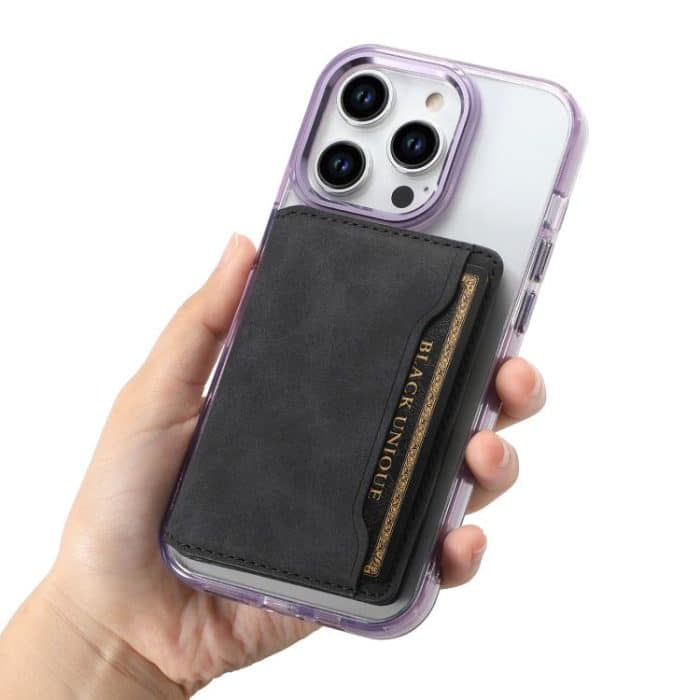 Denior V08 Magsafe Wallet Retro Texture Leather Magnetic Card Holder Bag, V08 – Bild 4