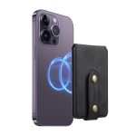 Denior V09 Magsafe Wallet Retro Texture Leather Magnetic Phone Holder Card Bag, V09