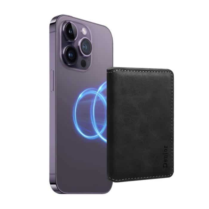 Denior V18 Magsafe Wallet Retro Texture Leather RFID Photo Frame Card Holder Bag, V18 – Bild 1