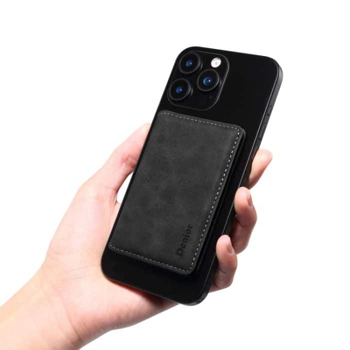 Denior V18 Magsafe Wallet Retro Texture Leather RFID Photo Frame Card Holder Bag, V18 – Bild 6