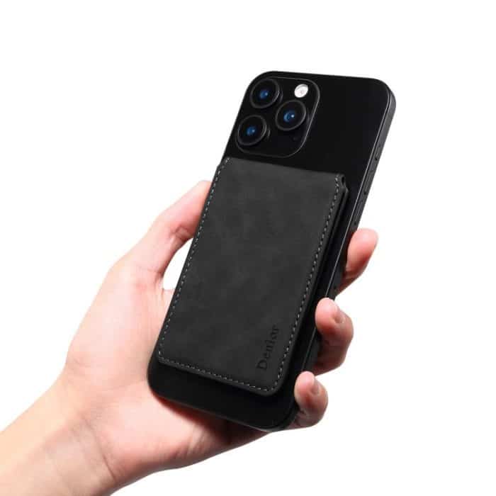 Denior V19 Magsafe Wallet Retro Texture Leather RFID Flip Card Holder Bag, V19 – Bild 6