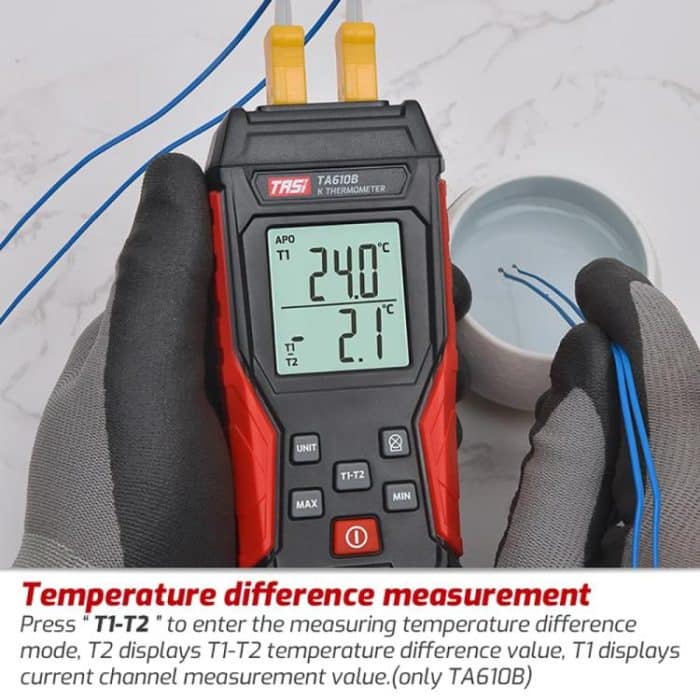 TRSI TA610A Industrielles Handthermometer Typ K, Thermoelement, Einkanal, ohne Umgebungstemperatur – Bild 4