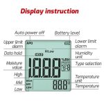 TASI TA661B Wood Moisture Meter Quickly Measure Moisture Content Tester Temperature Humidity Detector, TA661B – Bild 3
