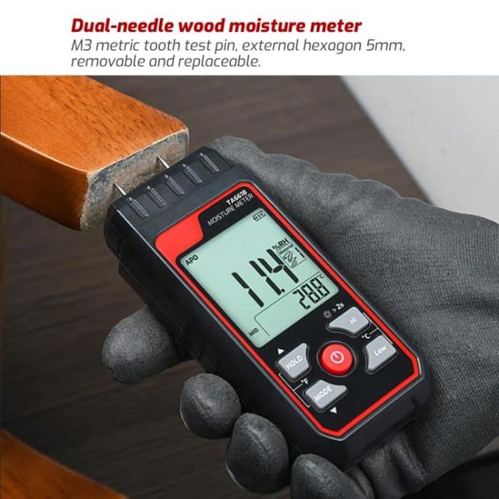TASI TA661B Wood Moisture Meter Quickly Measure Moisture Content Tester Temperature Humidity Detector, TA661B – Bild 7