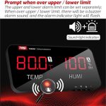 TRSI TA623A Industrielles Thermometer-Hygrometer zur Wandmontage, eingebaute Sonde – Bild 9