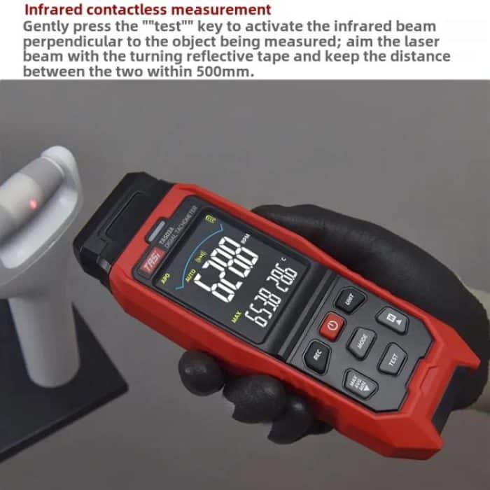 Portable Measuring Speed Meter Digital Display Laser Tachometer, TASI Non-contact, TASI Contact, TASI Contact and Non-contact Dual Use – Bild 4