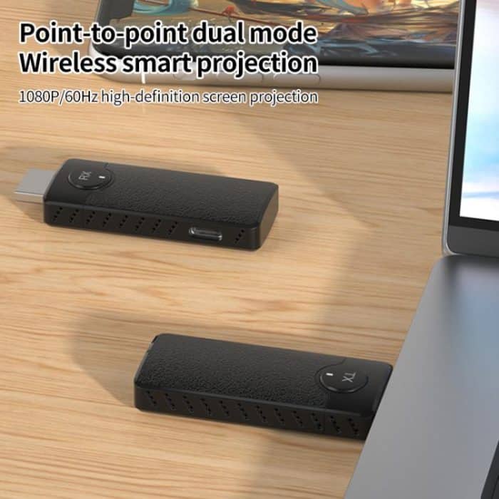 Q50 Leather Texture Wireless HDMI Video Transmitter and Receiver Extender Adapter, Leather Texture – Bild 2