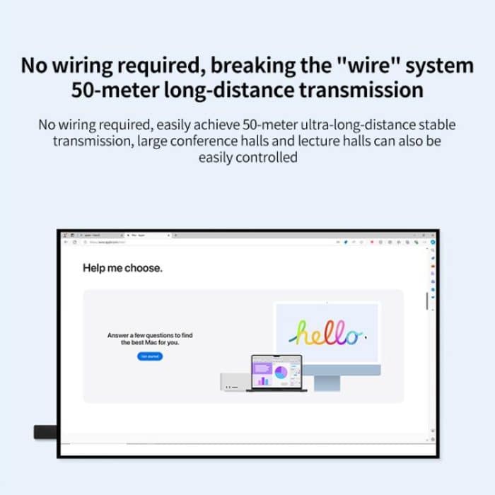 Q50 Vertical Texture Wireless HDMI Video Transmitter and Receiver Extender Adapter, Vertical Texture – Bild 5