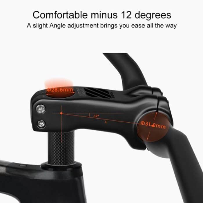TOSEEK K01 Road Mountain Bike Carbon Fiber Handlebar Riser Faucet, -12 Degree, 70mm, -12 Degree, 80mm, -12 Degree, 90mm, -12 Degree, 100mm, -12 Degree, 110mm, -12 Degree, 120mm – Bild 4
