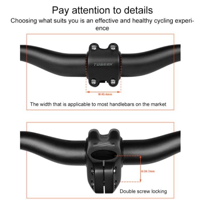 TOSEEK K01 Road Mountain Bike Carbon Fiber Handlebar Riser Faucet, -12 Degree, 70mm, -12 Degree, 80mm, -12 Degree, 90mm, -12 Degree, 100mm, -12 Degree, 110mm, -12 Degree, 120mm – Bild 7