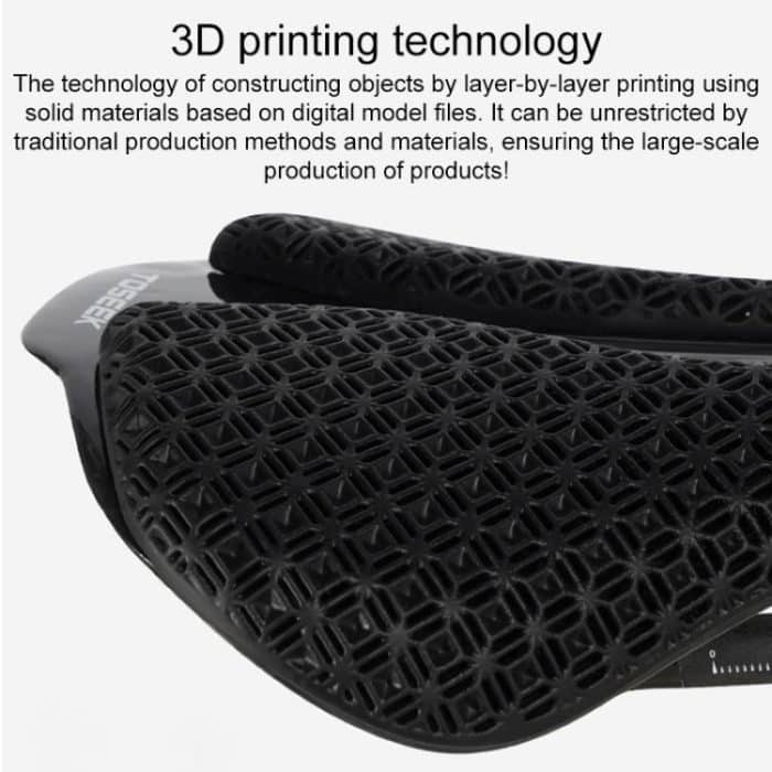 TOSEEK P10 Carbon Fiber 3D Printed Road Mountain Bike Seat, 143mm, 160mm – Bild 2