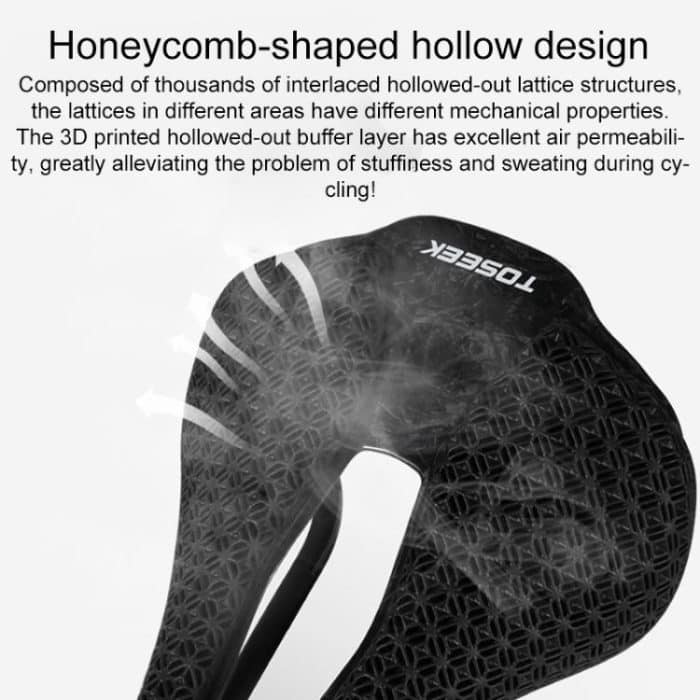 TOSEEK P10 Carbon Fiber 3D Printed Road Mountain Bike Seat, 143mm, 160mm – Bild 4
