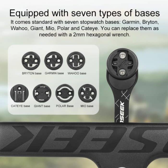 TOSEEK MA106 Aluminum Alloy Bicycle Road Bike Integrated Handlebar Computer Bracket – Bild 4