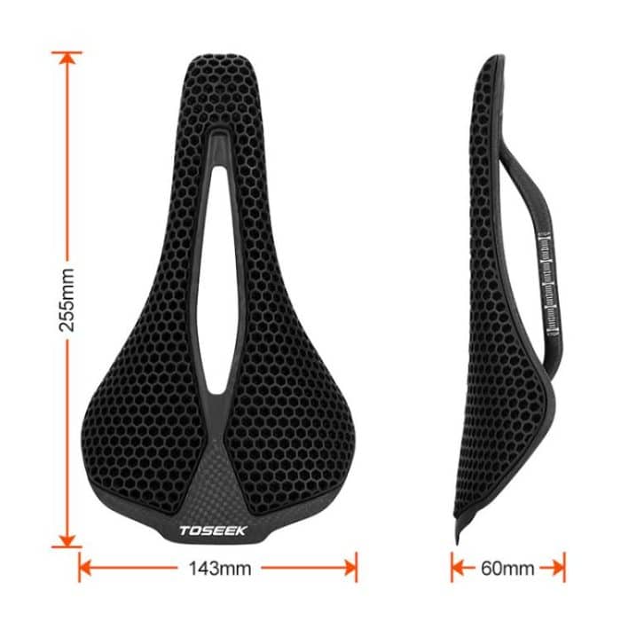TOSEEK P300 Carbon Fiber 3D Printed Road Mountain Bike Seat – Bild 2