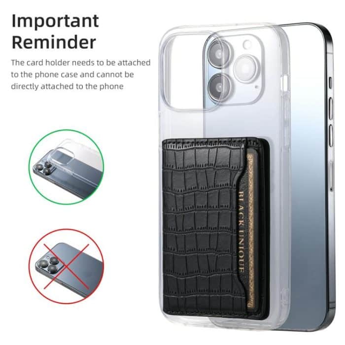 V03 Alligator Texture Back-attached NN Card Bag – Bild 9