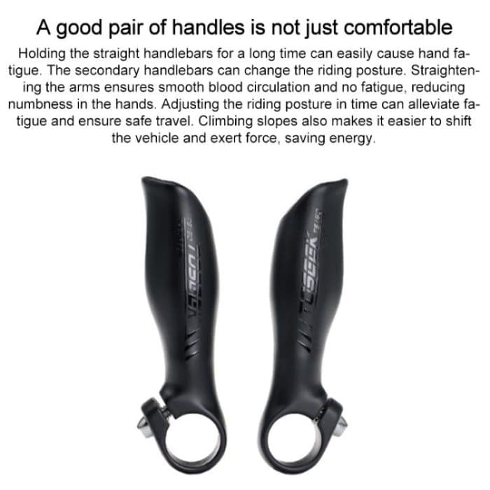 TOSEEK 1Pair Carbon Fiber Mountain Bike Rest Horn Handlebar – Bild 3