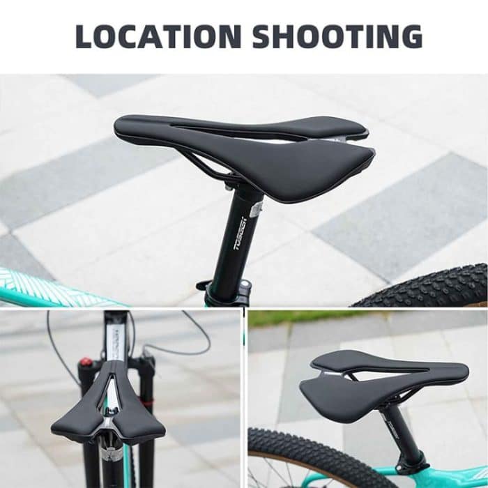 TOSEEK TS101 Road Mountain Bike Leather Saddle – Bild 7