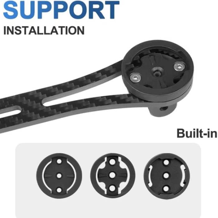 TOSEEK Carbon Fiber Bicycle Road Bike Integrated Handlebar Meter Bracket – Bild 3