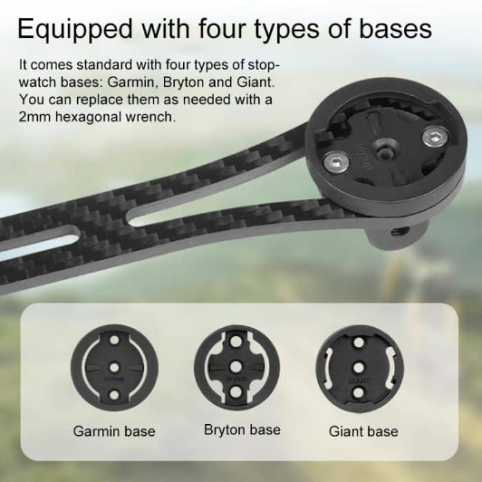 TOSEEK Carbon Fiber Bicycle Road Bike Integrated Handlebar Meter Bracket – Bild 5