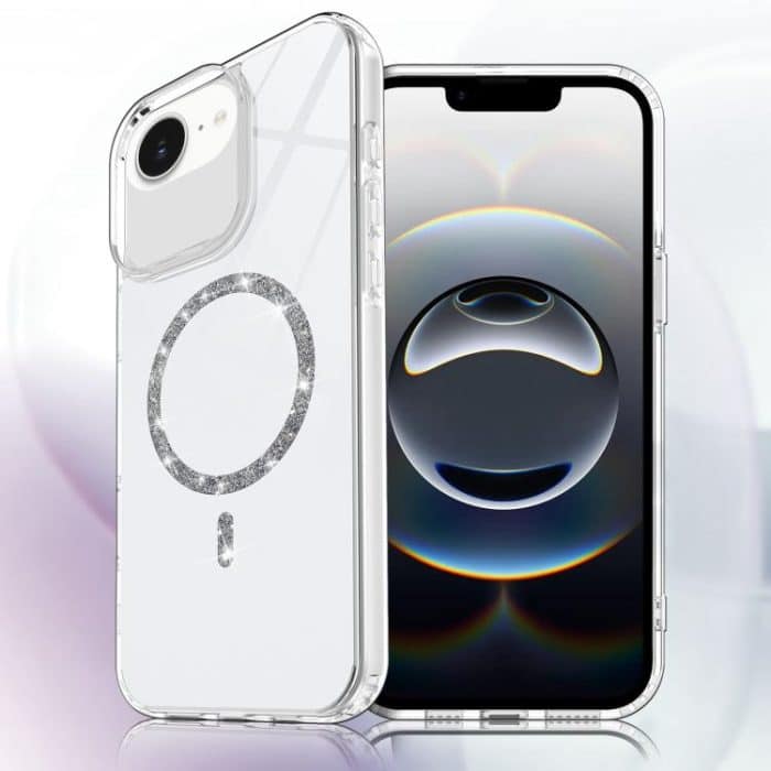 Transparent MagSafe Glitter Powder Acrylic Phone Case, For iPhone 16e, For iPhone 16 Pro Max, For iPhone 16 Pro, For iPhone 16 Plus – Bild 1