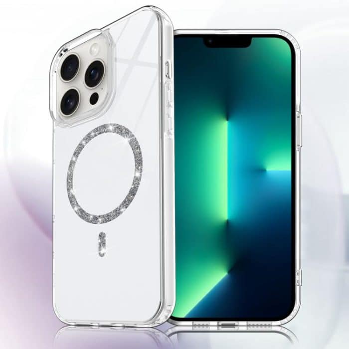 EDA008135013A.jpg Transparent MagSafe Glitter Powder Acrylic Phone Case, For iPhone 13 Pro Max, For iPhone 13 Pro, For iPhone 12 / 12 Pro, For iPhone 12 Pro Max – Bild 1