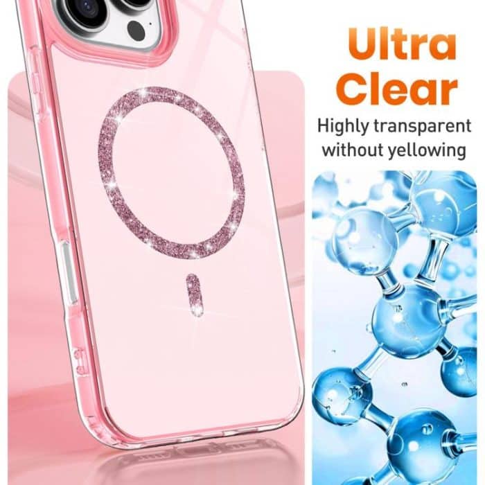 Transparent MagSafe Glitter Powder Acrylic Phone Case, For iPhone 15, For iPhone 14 / 13, For iPhone 14 Pro, For iPhone 14 Pro Max – Bild 4