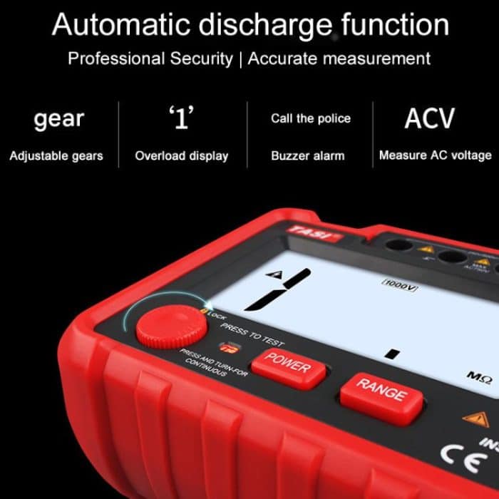 TASI TA8322A Digitales elektronisches Hochspannungsmessgerät Isolationswiderstandstester – Bild 7