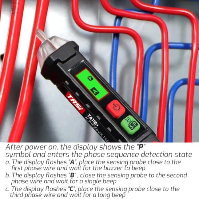 TASI TA11B+ Berührungsloser induktiver LCD-Digitalanzeigetester – Bild 5