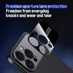 Soft Armor Cooling Plain Leather Hybrid PC Phone Case, For iPhone 16 Pro Max, For iPhone 16 Pro, For iPhone 16, For iPhone 15 Pro Max – Bild 3