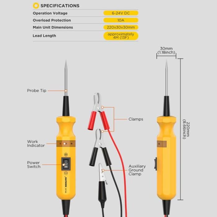 AUTOOL BT160 Car Multifunctional Electrical Circuit Tester Short Circuit Diagnostic Tool, BT160 – Bild 10