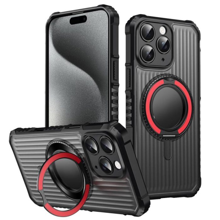 EDA008149607A.jpg Skin Sense Rotation Stand Semi-transparent Magsafe Phone Case, For iPhone 15 Pro, For iPhone 15 Plus, For iPhone 15 – Bild 1