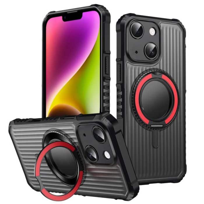 Skin Sense Rotation Stand Semi-transparent Magsafe Phone Case, For iPhone 14 Plus, For iPhone 14, For iPhone 14 Pro – Bild 1