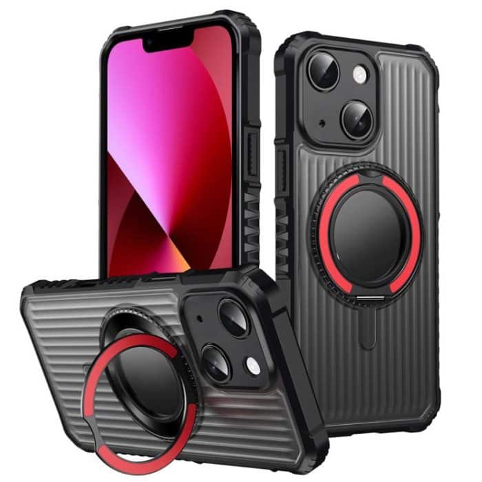 Skin Sense Rotation Stand Semi-transparent Magsafe Phone Case, For iPhone 13, For iPhone 12, For iPhone 12 Pro Max – Bild 1