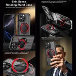 Skin Sense Rotation Stand Semi-transparent Magsafe Phone Case, For iPhone 16e, For iPhone 16 Pro Max, For iPhone 16 Pro – Bild 2