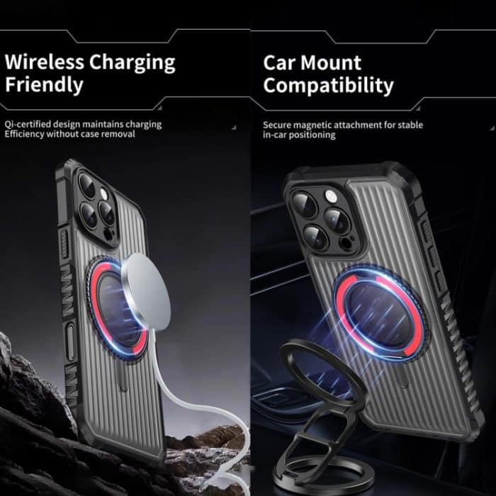 Skin Sense Rotation Stand Semi-transparent Magsafe Phone Case, For iPhone 13, For iPhone 12, For iPhone 12 Pro Max – Bild 7