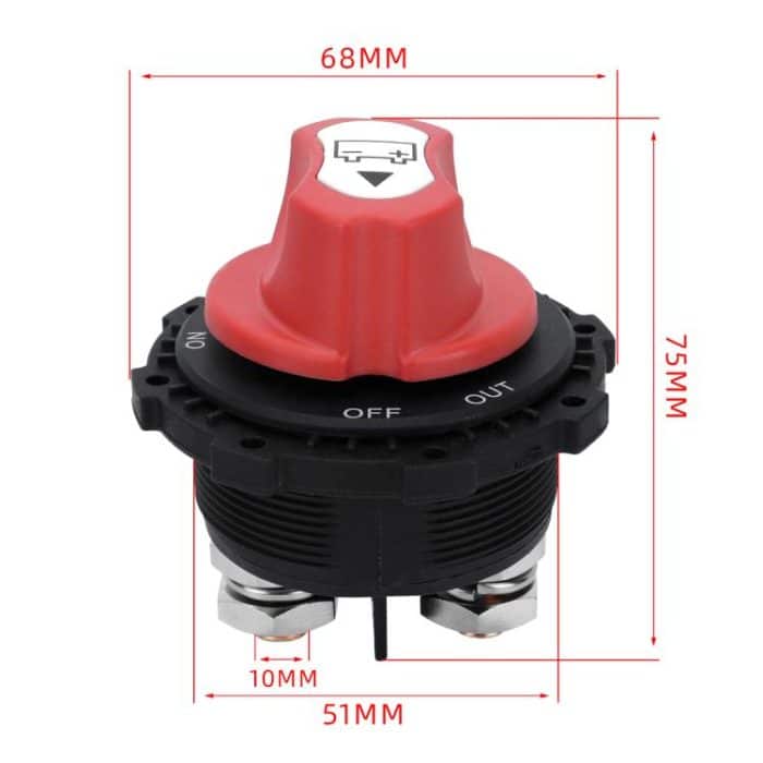 12-24V 300A Heavy-Duty DC Battery Disconnect Switch, Old with OUT Handle Removable, New with OUT Handle Removable, Old with OUT Handle Non-removable, New with OUT Handle Non-removable – Bild 7