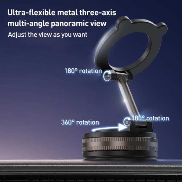 J33 Vacuum Adsorption Magnetic Car Phone Holder, J33 (Black), J33 (White) – Bild 3