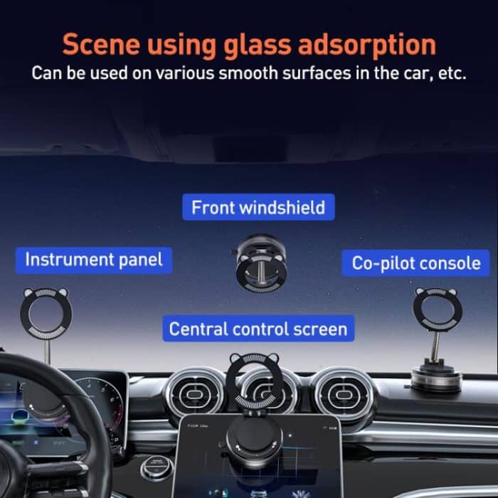 J33 Vacuum Adsorption Magnetic Car Phone Holder, J33 (Black), J33 (White) – Bild 9