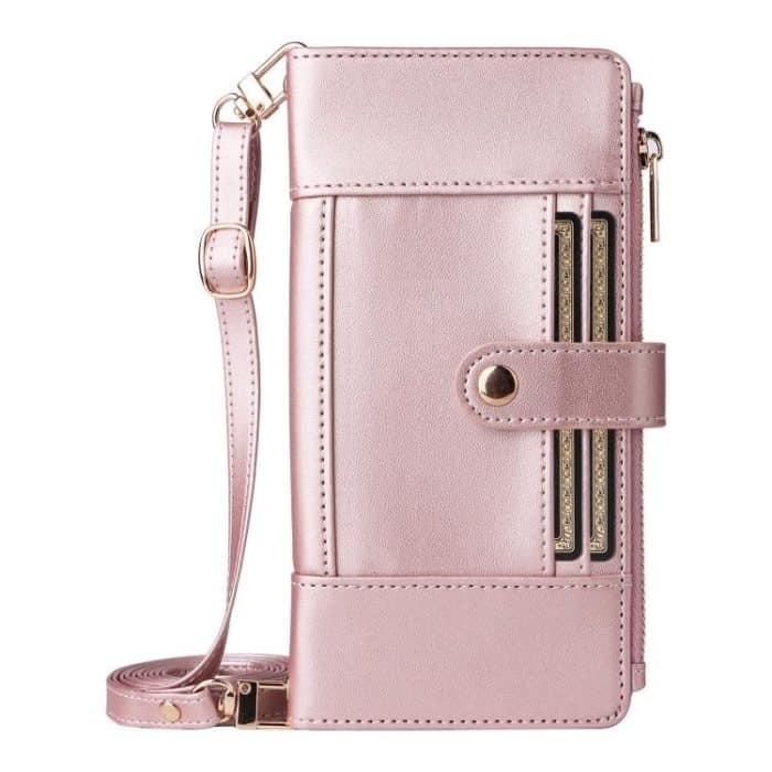 Crossbody Strap RFID Blocking Zipper Wallet Leather Phone Case, For iPhone 15, For iPhone 14 Plus, For iPhone 14 / 13, For iPhone 14 Pro – Bild 2