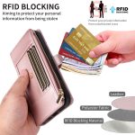 Crossbody Strap RFID Blocking Zipper Wallet Leather Phone Case, For iPhone 14 Pro Max, For iPhone 13 Pro Max, For iPhone 13 Pro, For iPhone 12 / 12 Pro – Bild 8