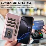 Crossbody Strap RFID Blocking Zipper Wallet Leather Phone Case, For iPhone 14 Pro Max, For iPhone 13 Pro Max, For iPhone 13 Pro, For iPhone 12 / 12 Pro – Bild 9