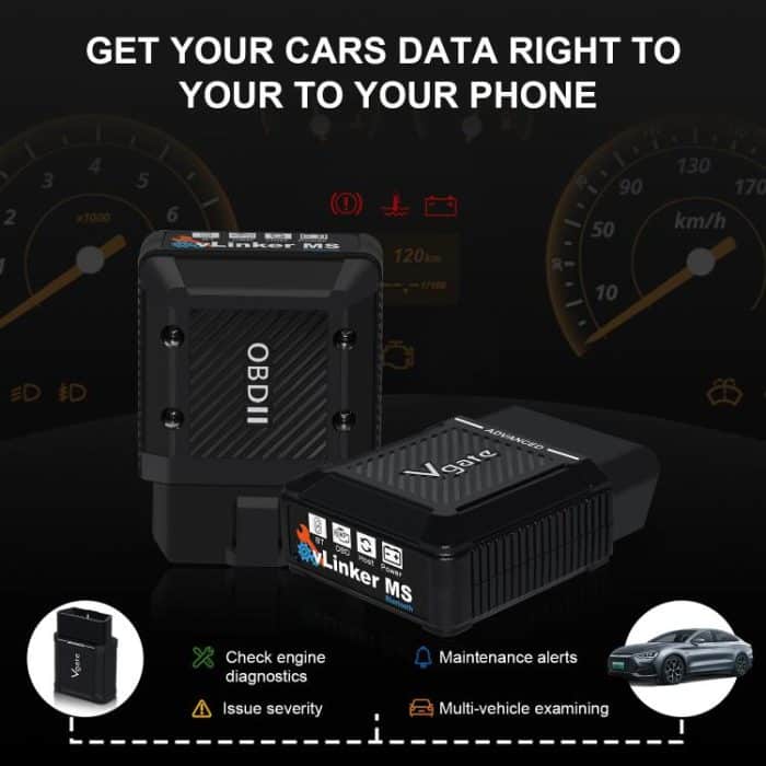 Vgate vLinker MS 12V / 24V Bluetooth Car OBD2 Scanner, vLinker MS – Bild 8